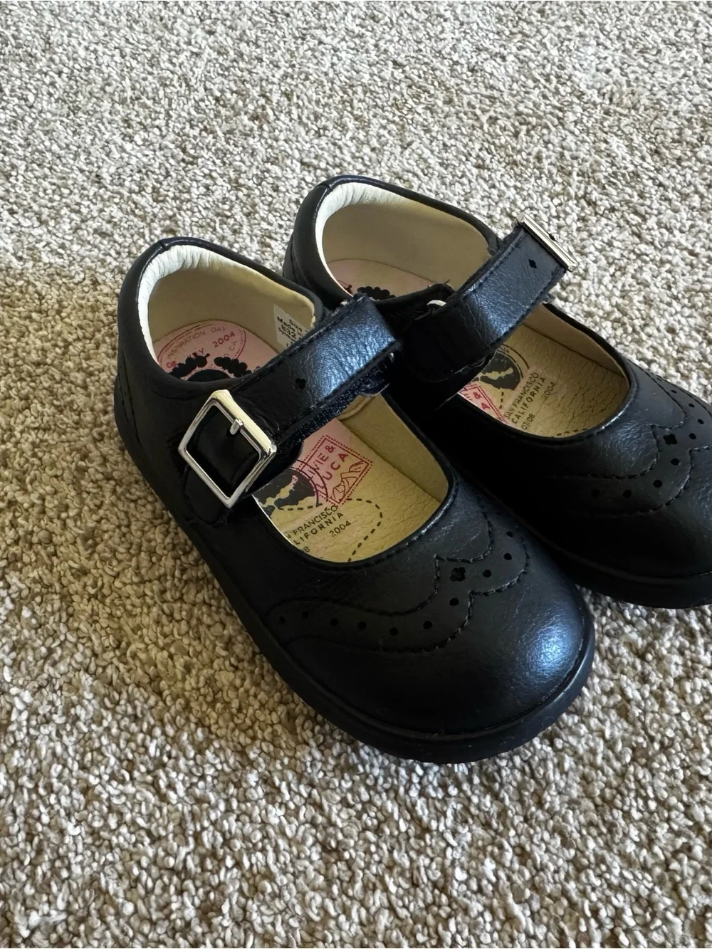 Livie & Luca Black Mary Jane Dress Shoes for Kids - Classic Buckle